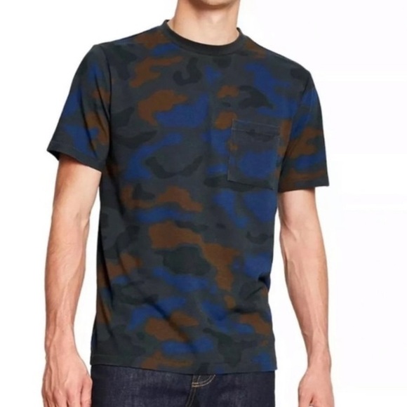 Phillip Lim Camo Shirt NWT Target Small Blue Green Brown - Picture 1 of 9